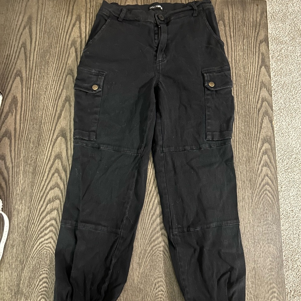 Black Fashion Nova Cargo Pants